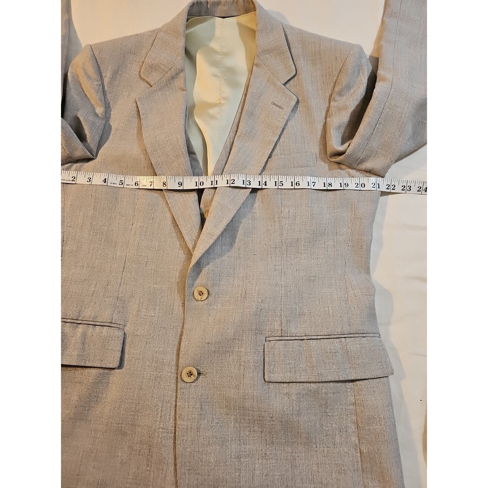 Vintage Elder-Beerman David George Suit Jacket & Vest Light Gray 40 L - Picture 5 of 12